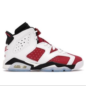 Jordan 6 Retro CARMINES GS size 4Y or woman’s 5.5